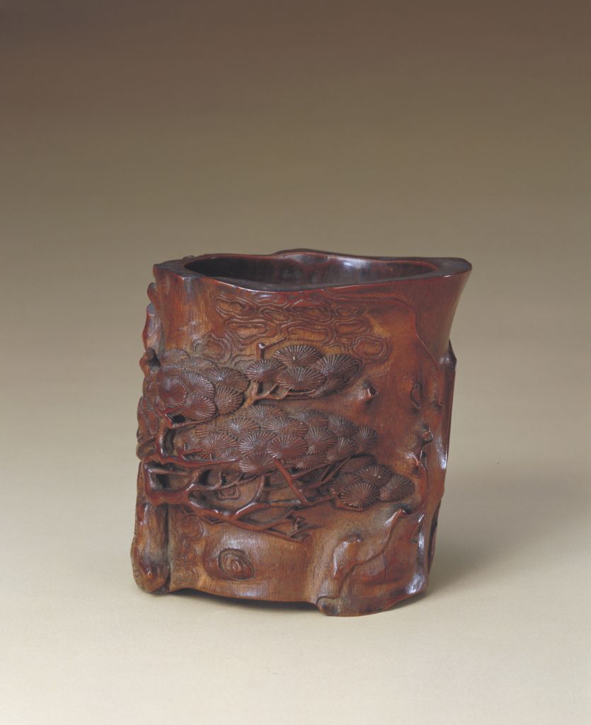 图片[1]-Bamboo pine brush holder-China Archive